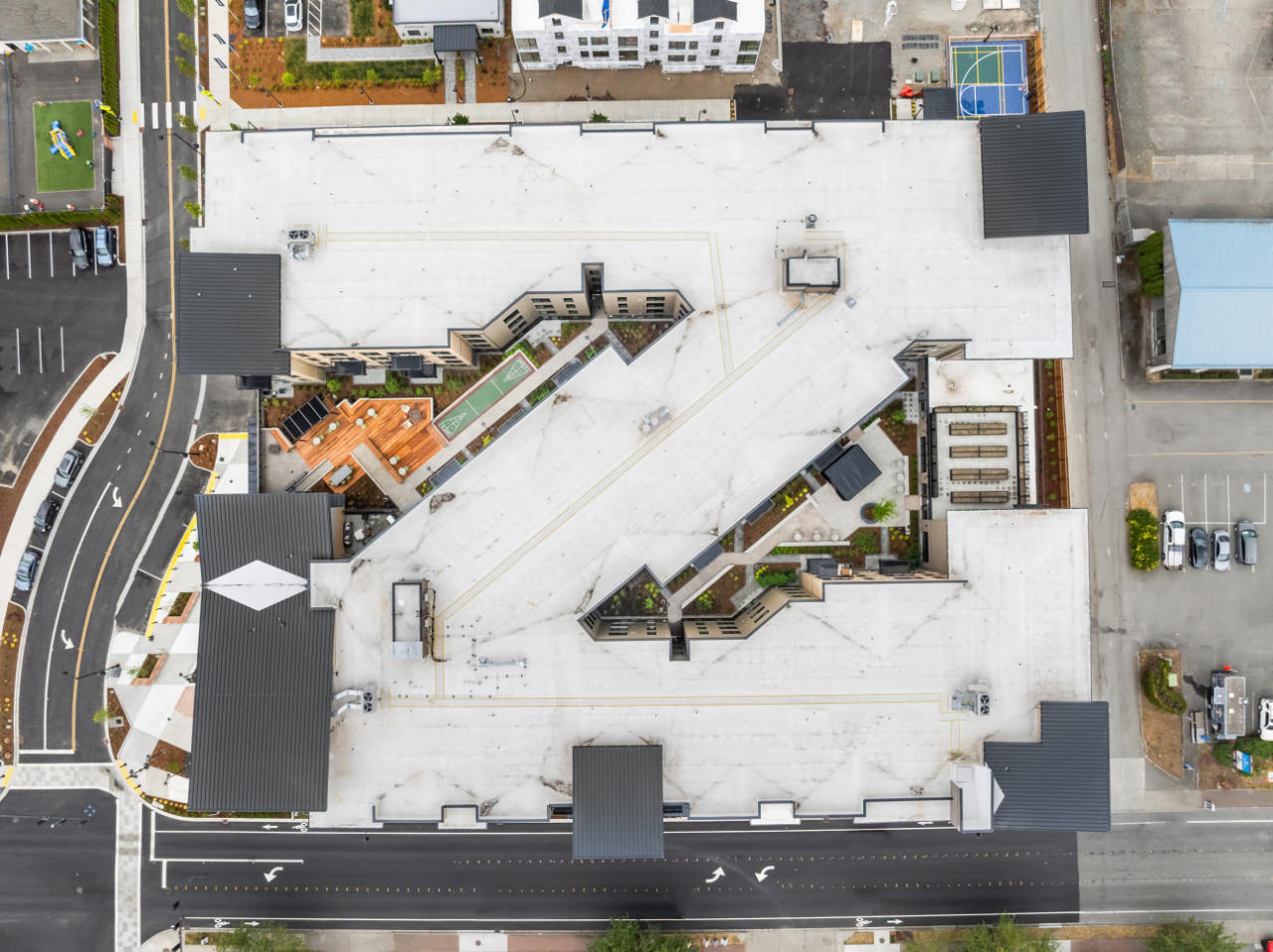 Eastrail Flats — aerial view of the building